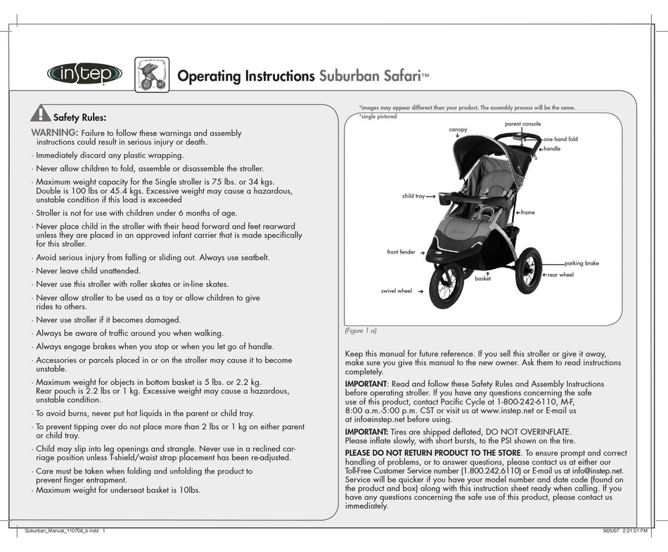 instep suburban safari jogging stroller