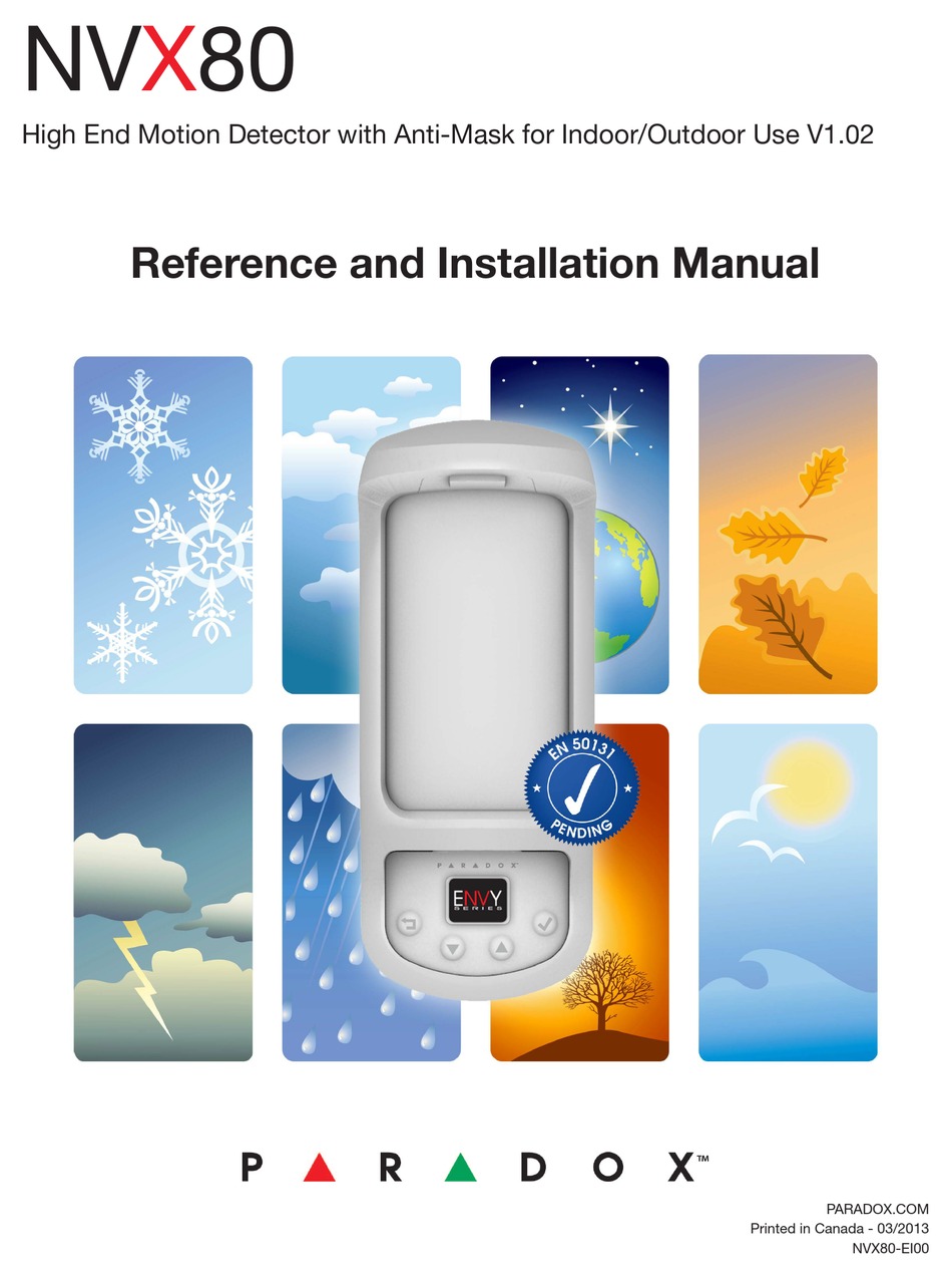 Paradox Nvx80 Reference And Installation Manual Pdf Download Manualslib