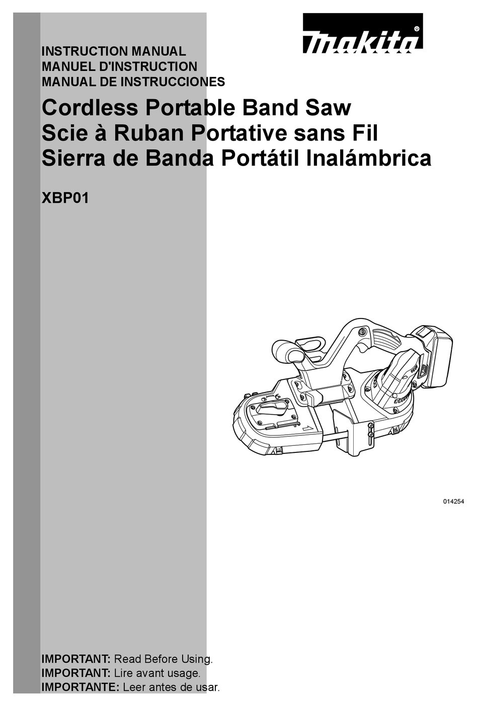 Makita XBP01 Instruction Manual [Page 7 