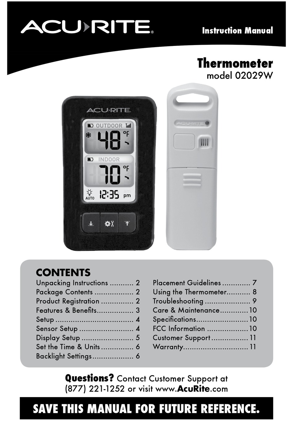 ACURITE 02029W INSTRUCTION MANUAL Pdf Download ManualsLib