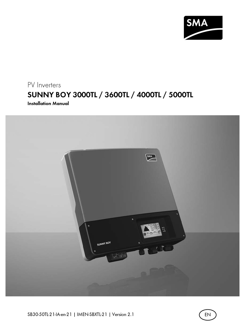 SMA SUNNY BOY 3000TL INSTALLATION MANUAL Pdf Download | ManualsLib