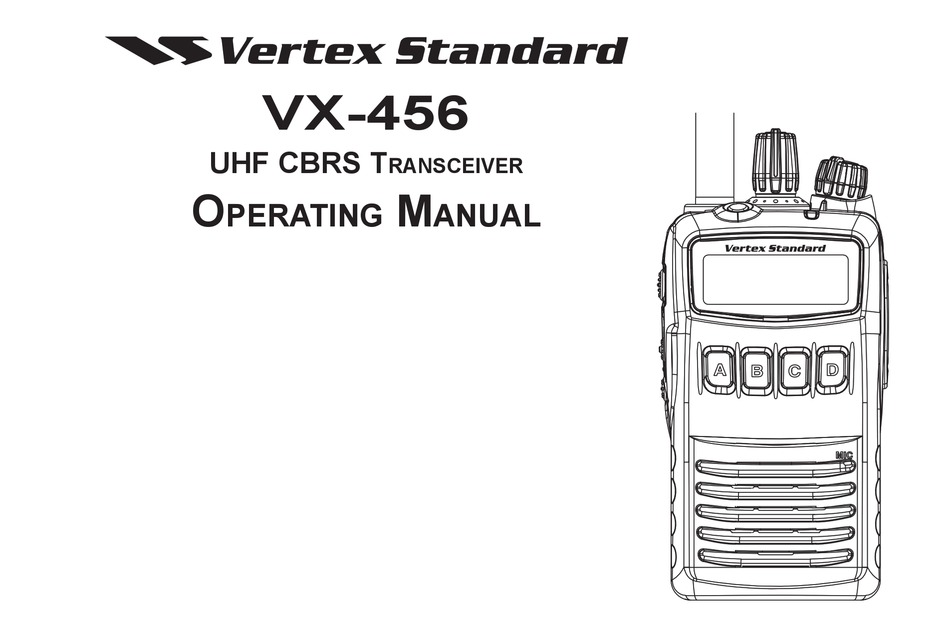 VERTEX STANDARD VX-456 OPERATING MANUAL Pdf Download | ManualsLib