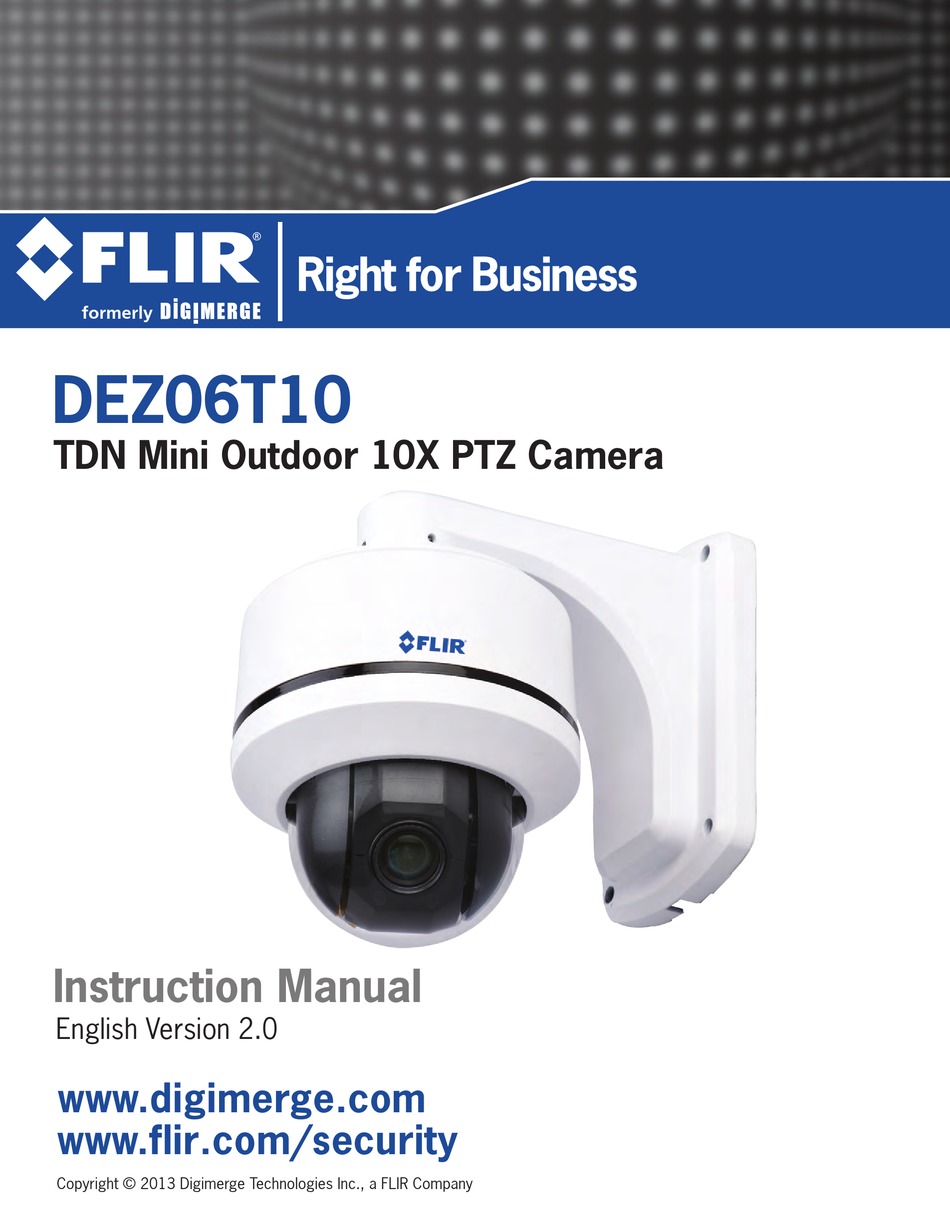 FLIR DEZ06T10 INSTRUCTION MANUAL Pdf Download ManualsLib