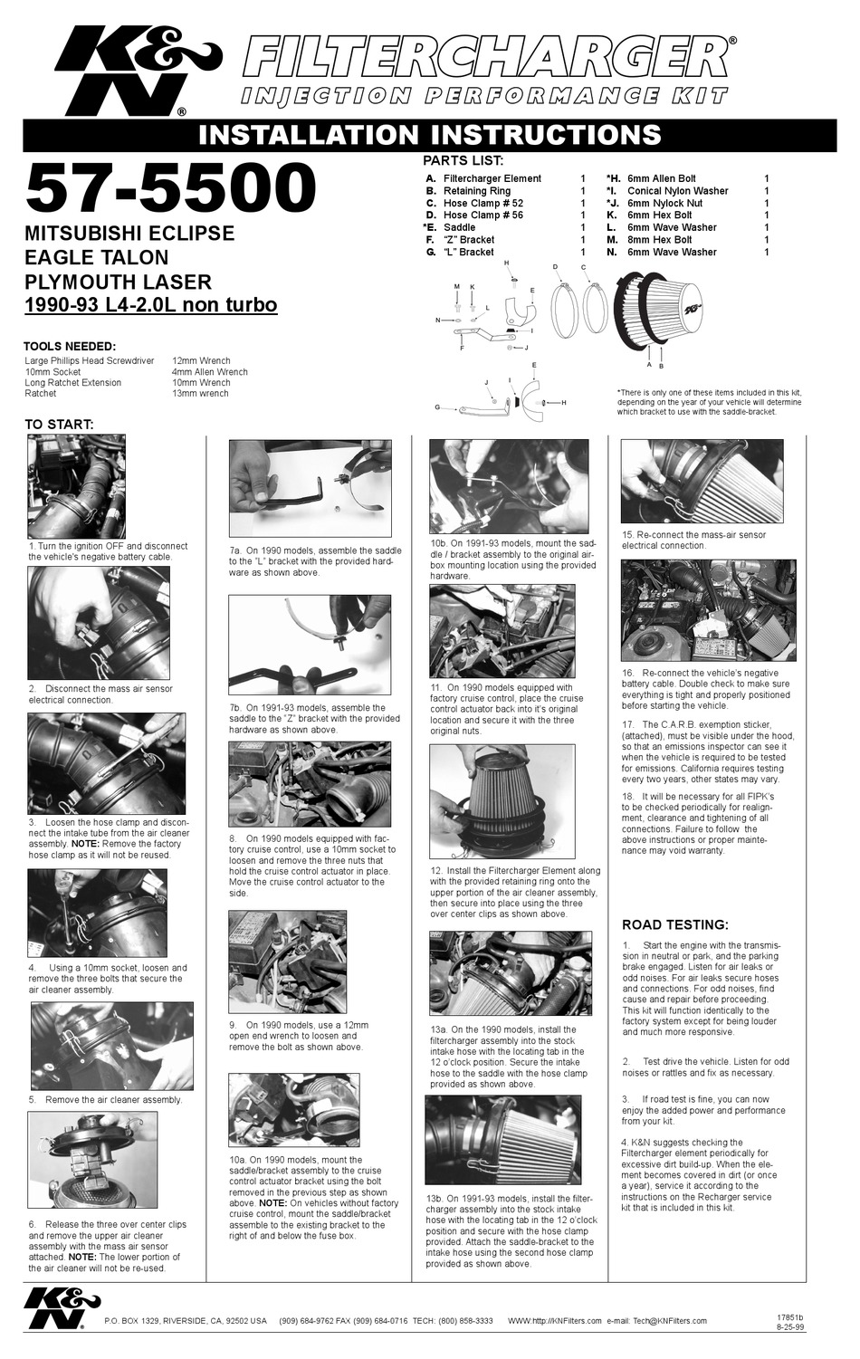 K&N ENGINEERING KSF160 INSTRUCTION MANUAL Pdf Download ManualsLib