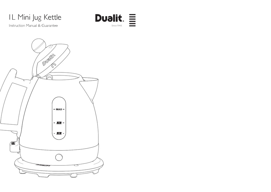 DUALIT 1L MINI JUG INSTRUCTION MANUAL & GUARANTEE Pdf Download ManualsLib