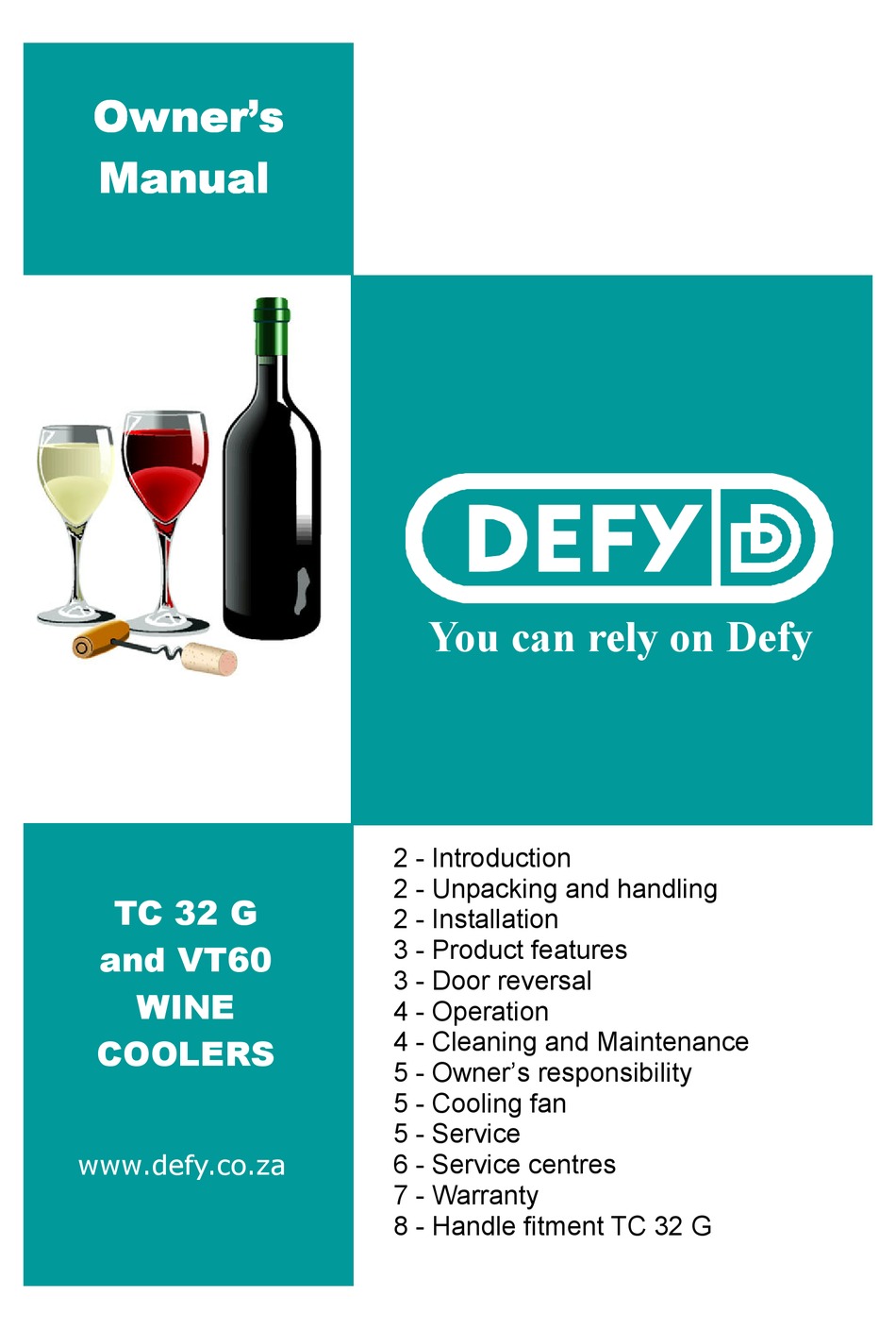DEFY VT60 OWNER'S MANUAL Pdf Download ManualsLib
