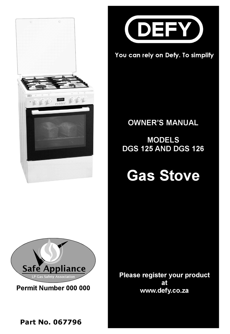 defy 631t multifunction stove manual