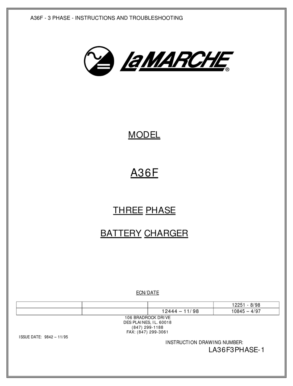 LAMARCHE A36F INSTRUCTIONS MANUAL Pdf Download ManualsLib