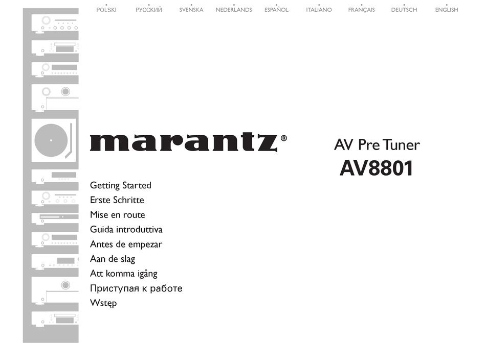 MARANTZ AV8801 GETTING STARTED MANUAL Pdf Download | ManualsLib