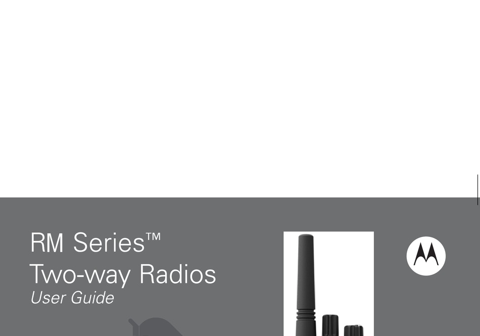 MOTOROLA RMU2080 USER MANUAL Pdf Download | ManualsLib