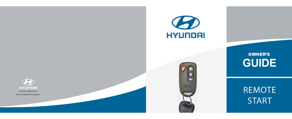 HYUNDAI REMOTE START OWNER'S MANUAL Pdf Download  ManualsLib