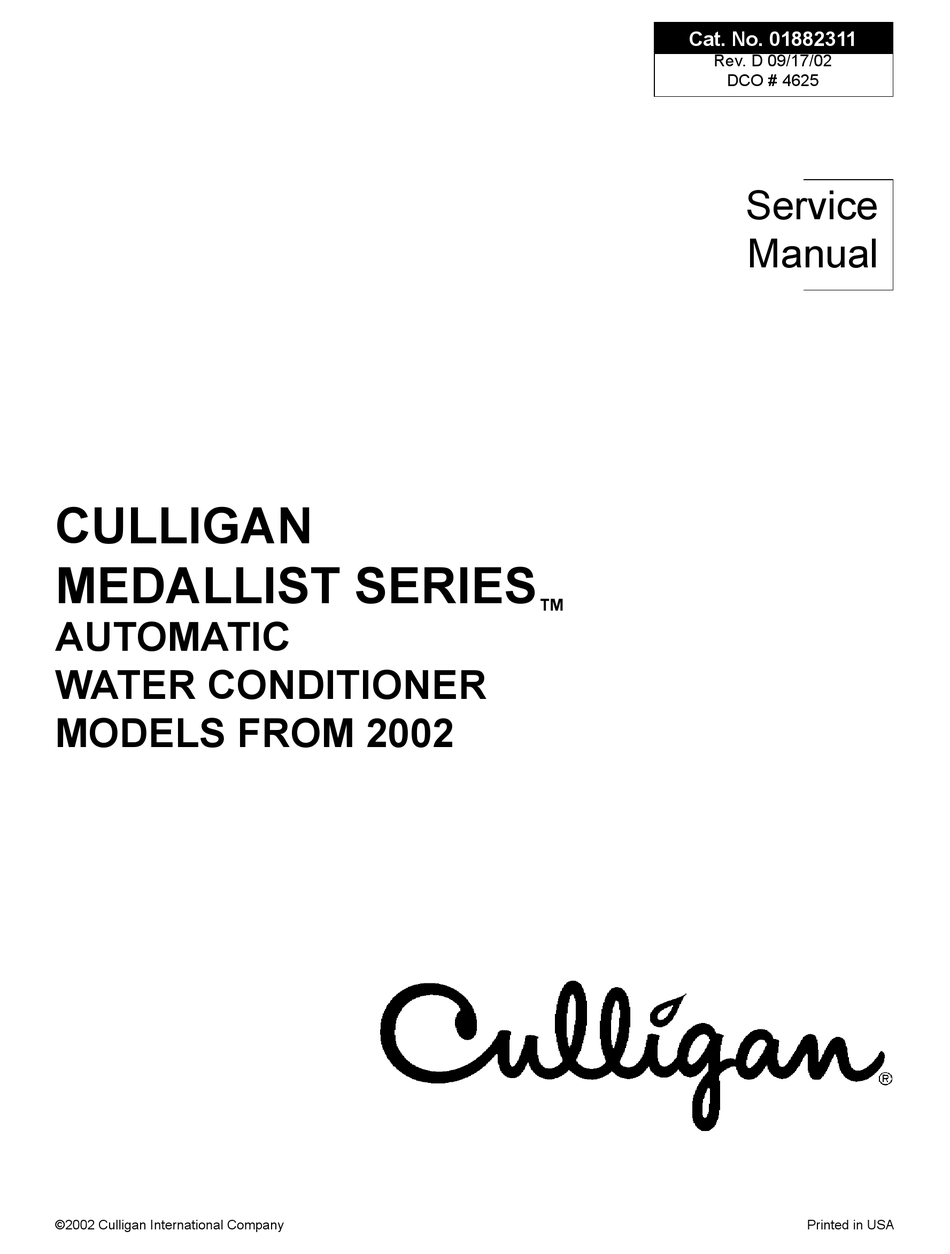 culligan-medallist-series-service-manual-pdf-download-manualslib