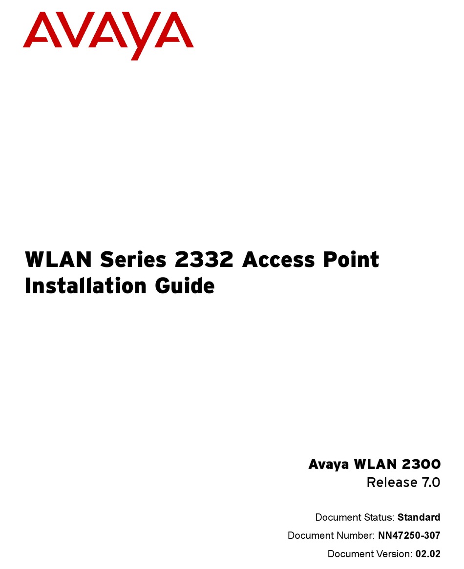 avaya-wlan-2332-installation-manual-pdf-download-manualslib