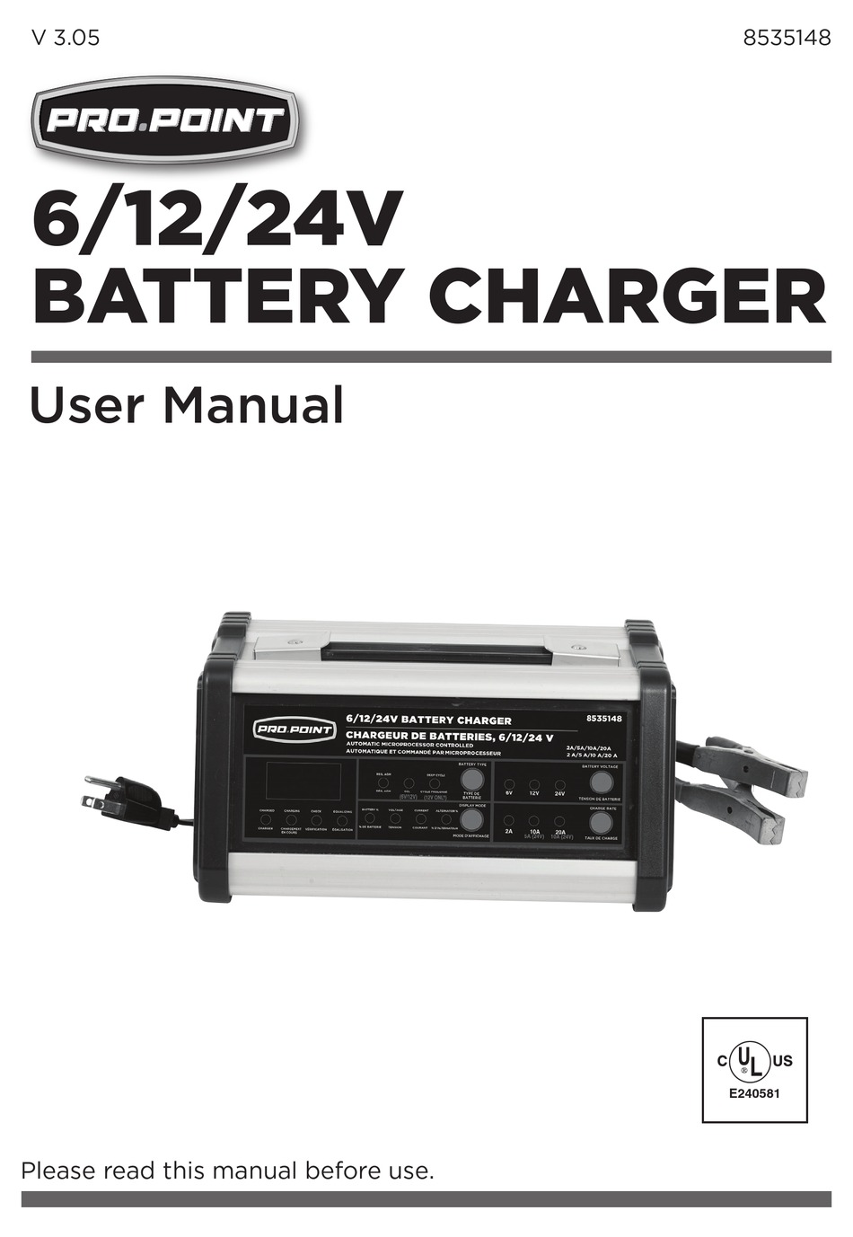 PRO.POINT BATTERY CHARGER USER MANUAL Pdf Download ManualsLib