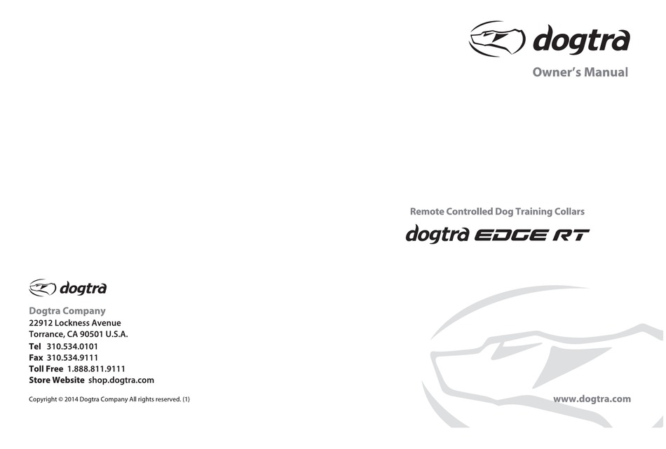 DOGTRA EDGE RT OWNER S MANUAL Pdf Download ManualsLib