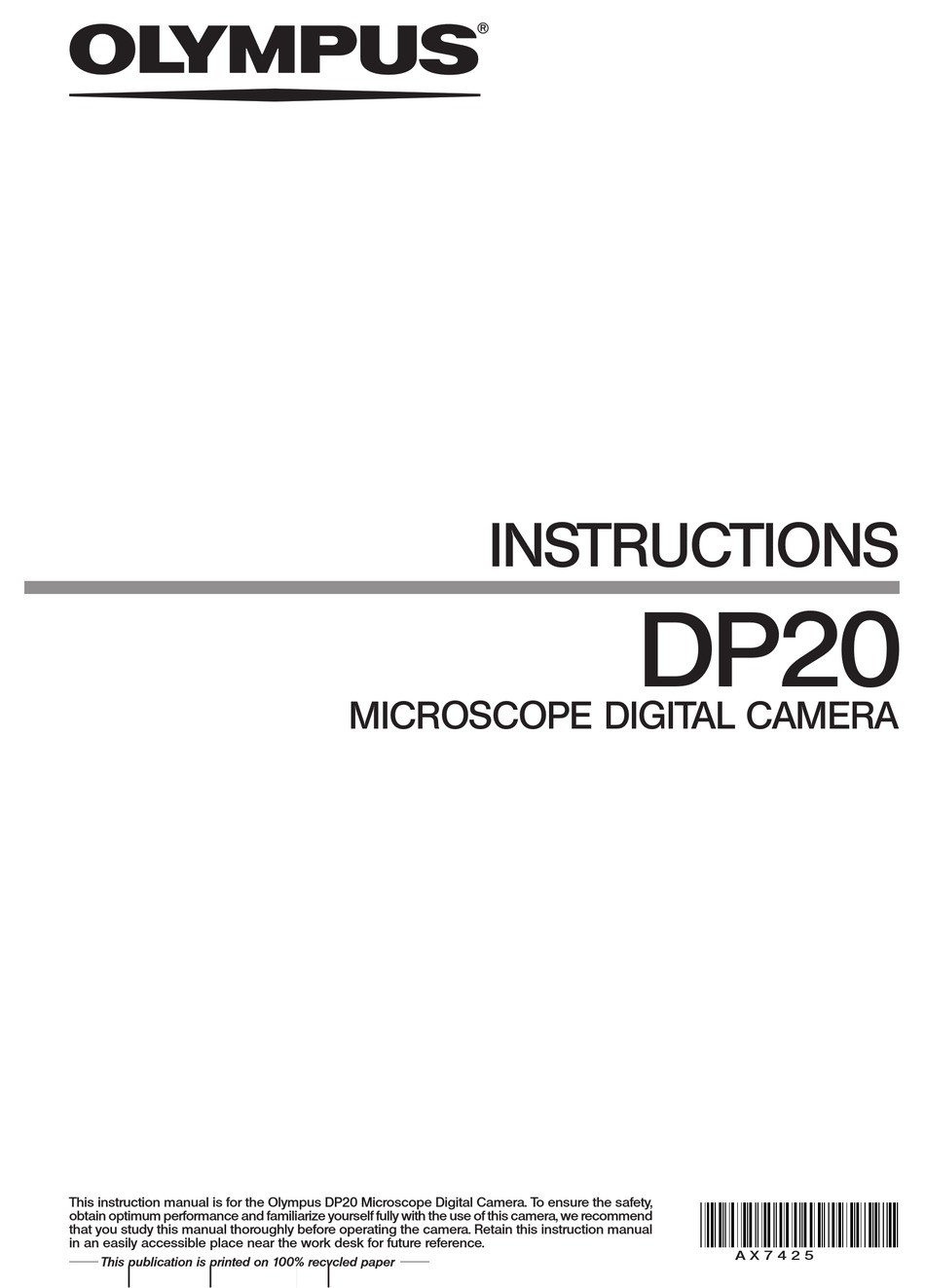 Olympus Dp20 Instructions Manual Pdf Download Manualslib