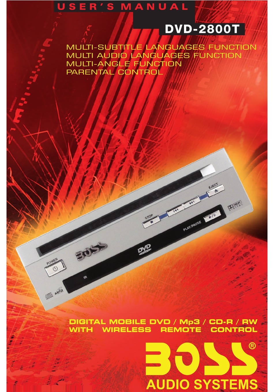 BOSS AUDIO SYSTEMS DVD2800T USER MANUAL Pdf Download ManualsLib