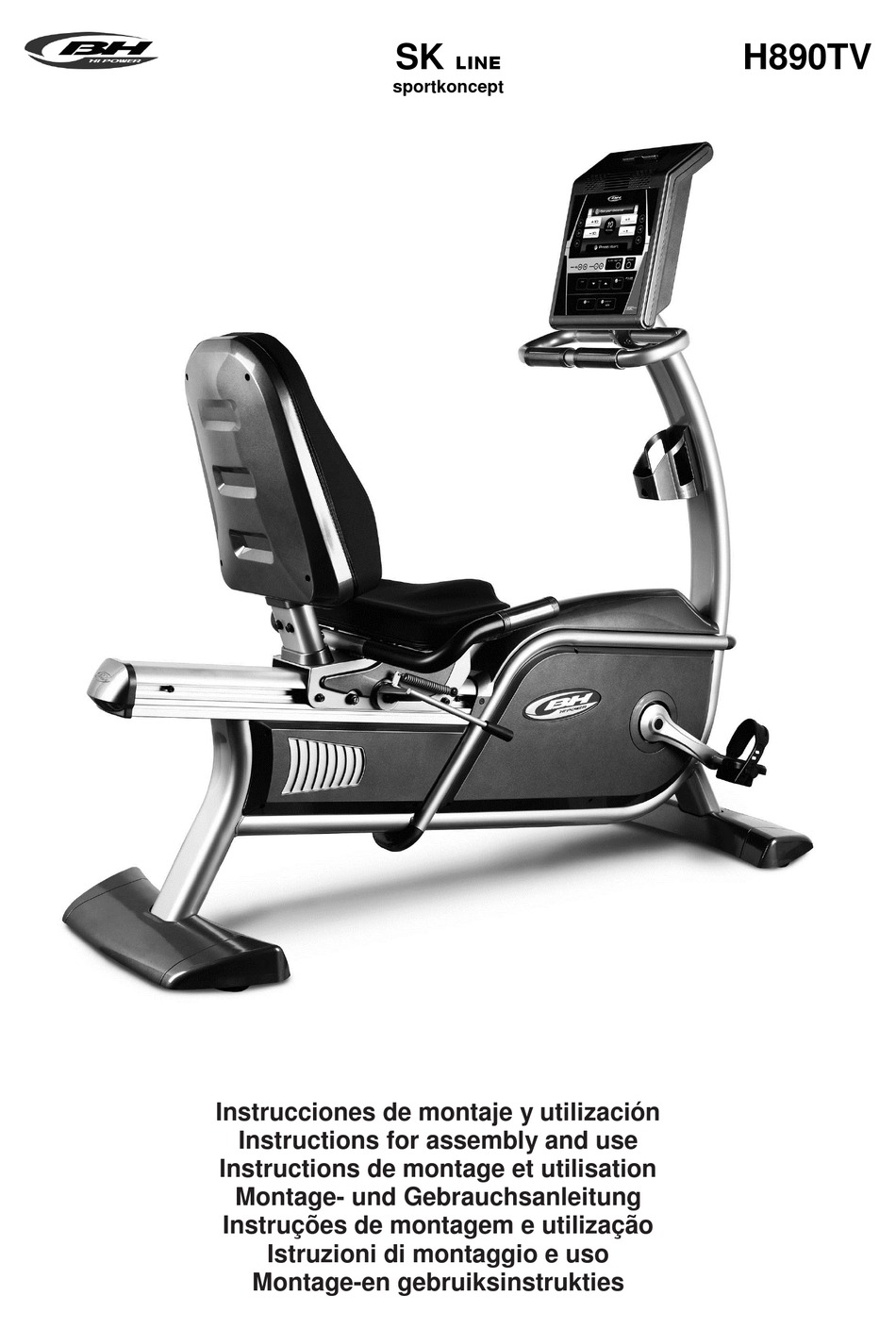 BH FITNESS H890TVSK LINE INSTRUCTIONS FOR ASSEMBLY AND USE Pdf Download ...