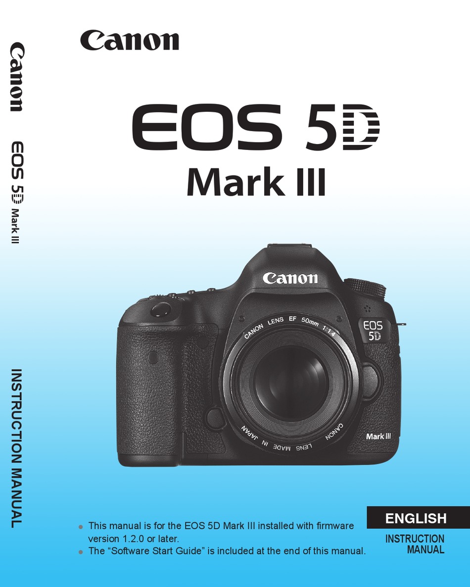 CANON EOS 5D MARK III INSTRUCTION MANUAL Pdf Download ManualsLib