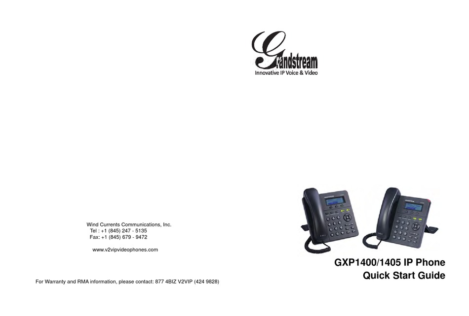 GRANDSTREAM NETWORKS GXP1400 QUICK START MANUAL Pdf Download | ManualsLib