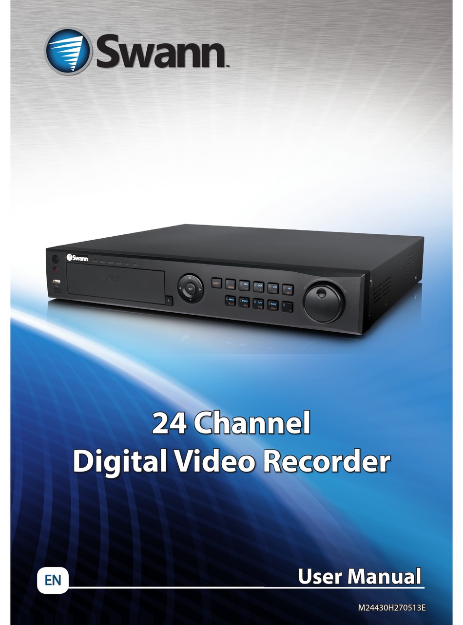 SWANN 24 CHANNEL DIGITAL VIDEO RECORDER USER MANUAL Pdf Download