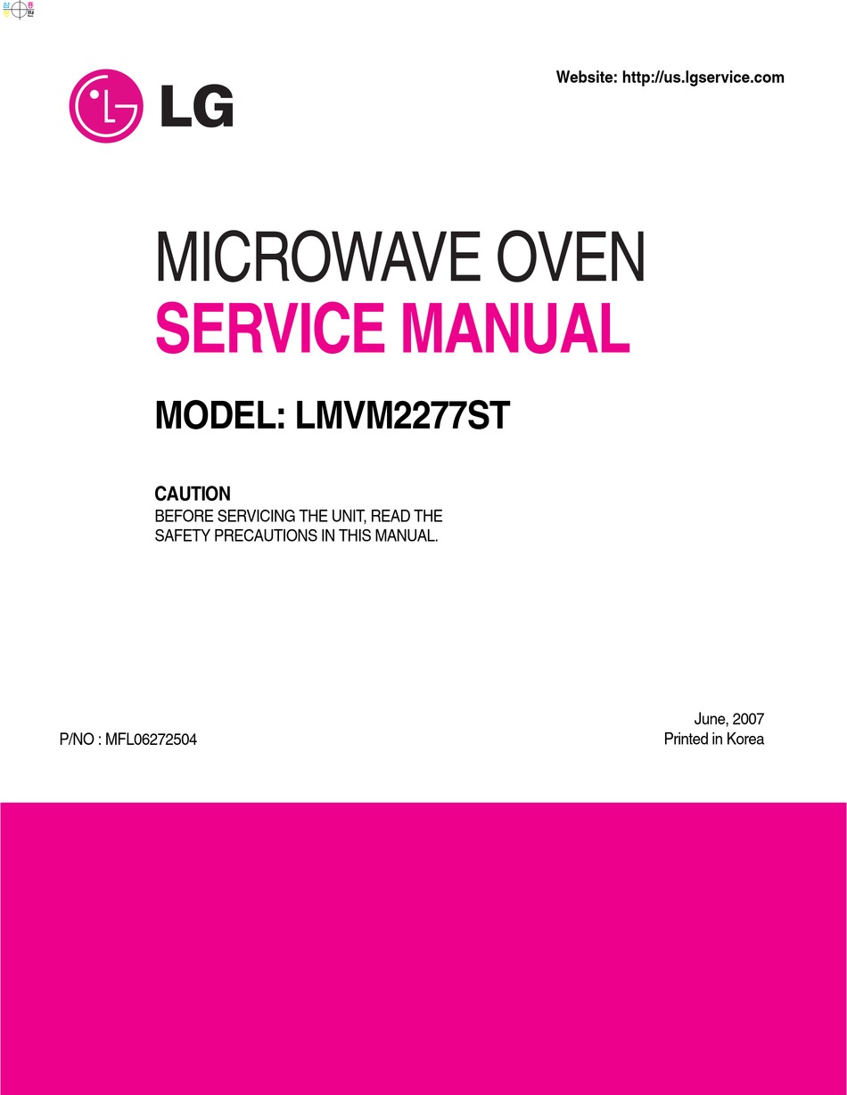 LG LMVM2277ST SERVICE MANUAL Pdf Download | ManualsLib