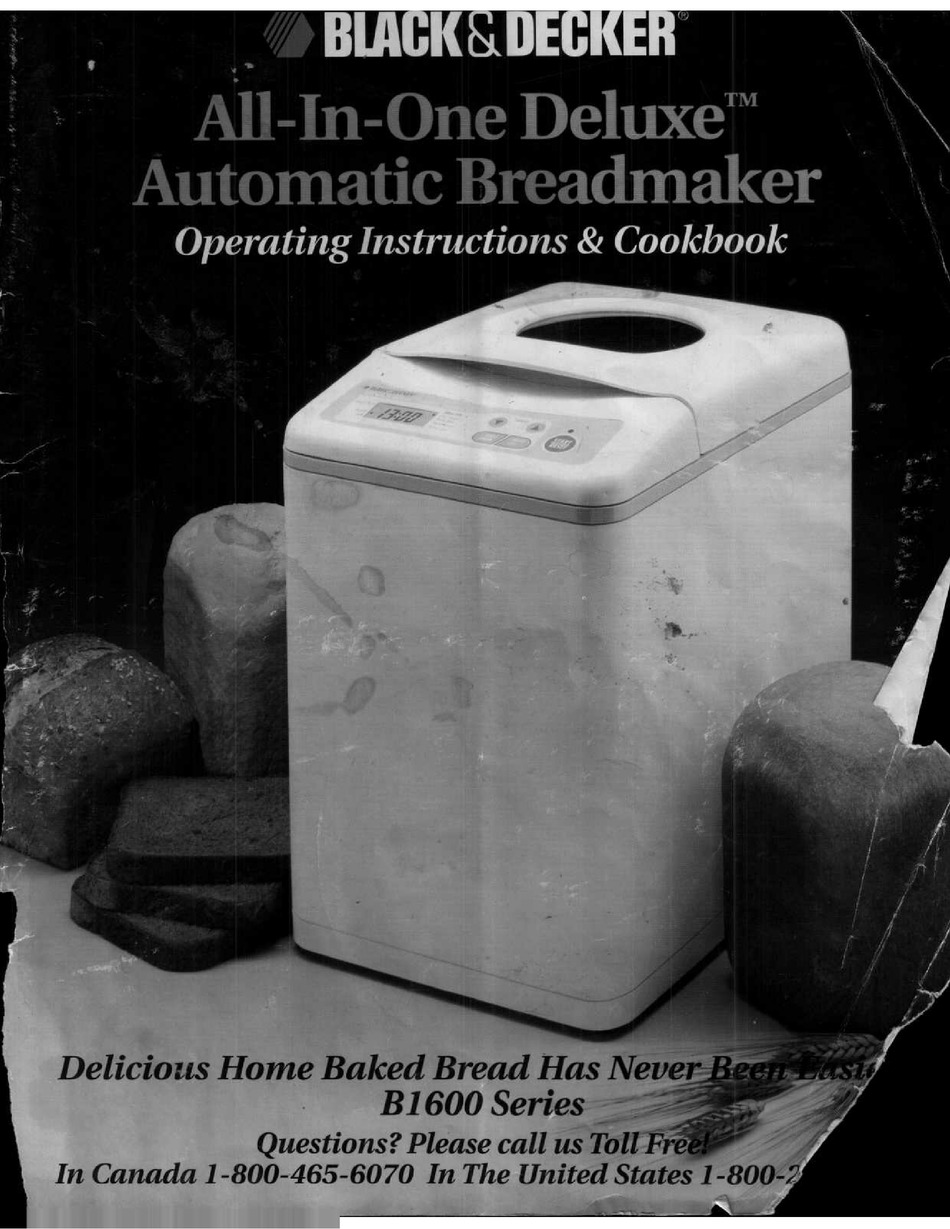 Black & Decker Bread Maker Machine Directions Instruction Manual Recipes 