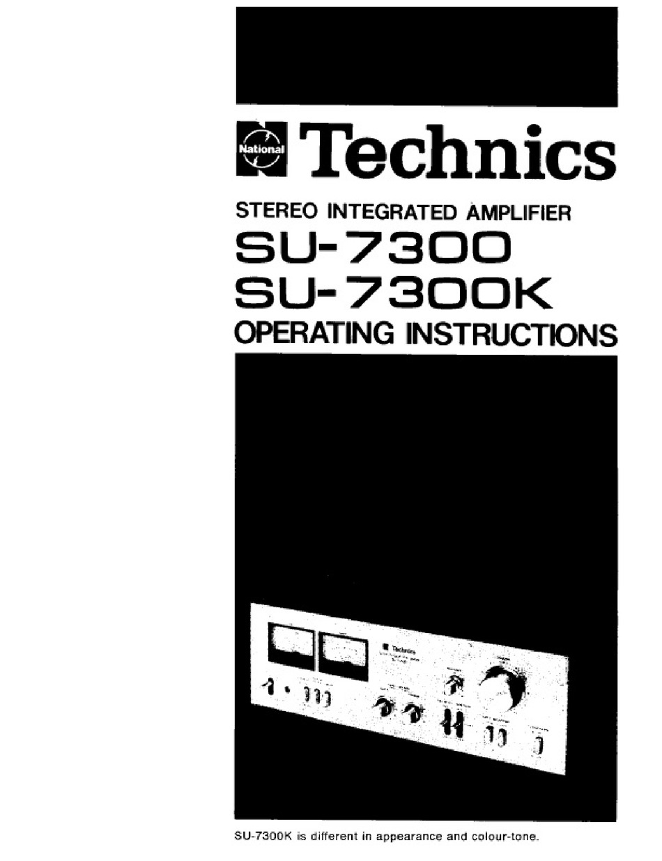 Technics Su 7300 Operating Instructions Manual Pdf Download Manualslib Technics Su 7300 Operating Instructions Manual Pdf Download Manualslib