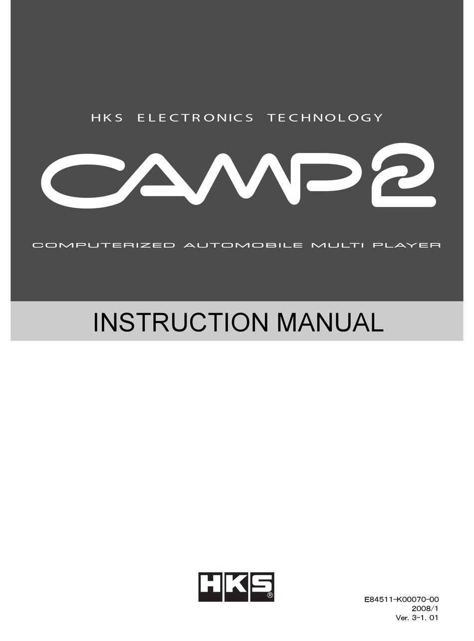 HKS CAMP2 INSTRUCTION MANUAL Pdf Download | ManualsLib