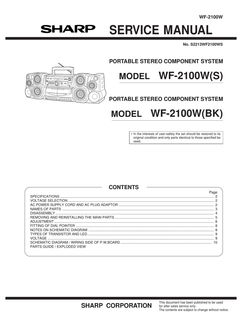 Sharp wf 939z схема