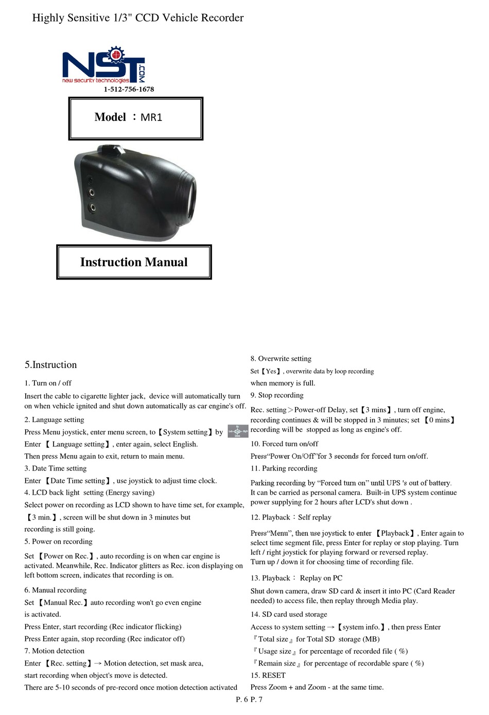 NST MR1 INSTRUCTION MANUAL Pdf Download ManualsLib
