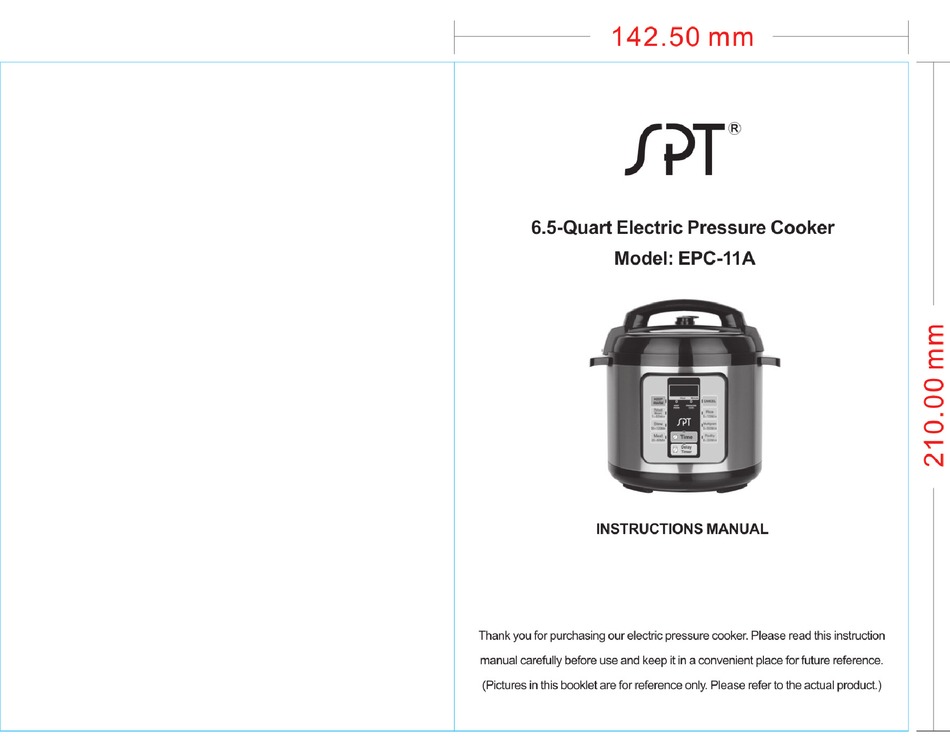 spt pressure cooker manual