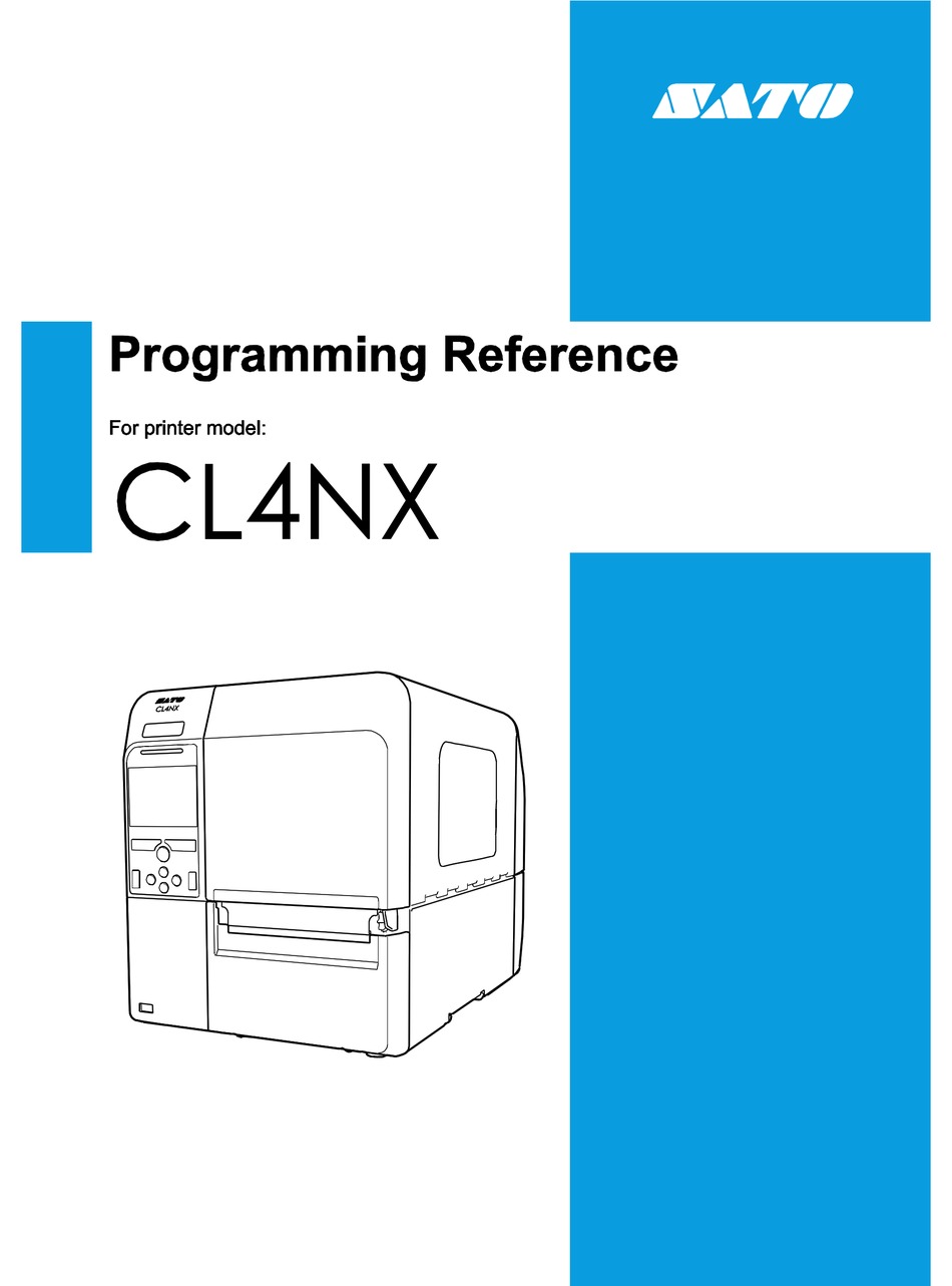 Sato Cl Nx Programming Reference Manual Pdf Download Manualslib