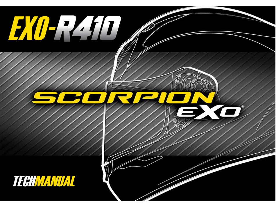 Scorpion Exo R410 Technical Manual Pdf Download Manualslib