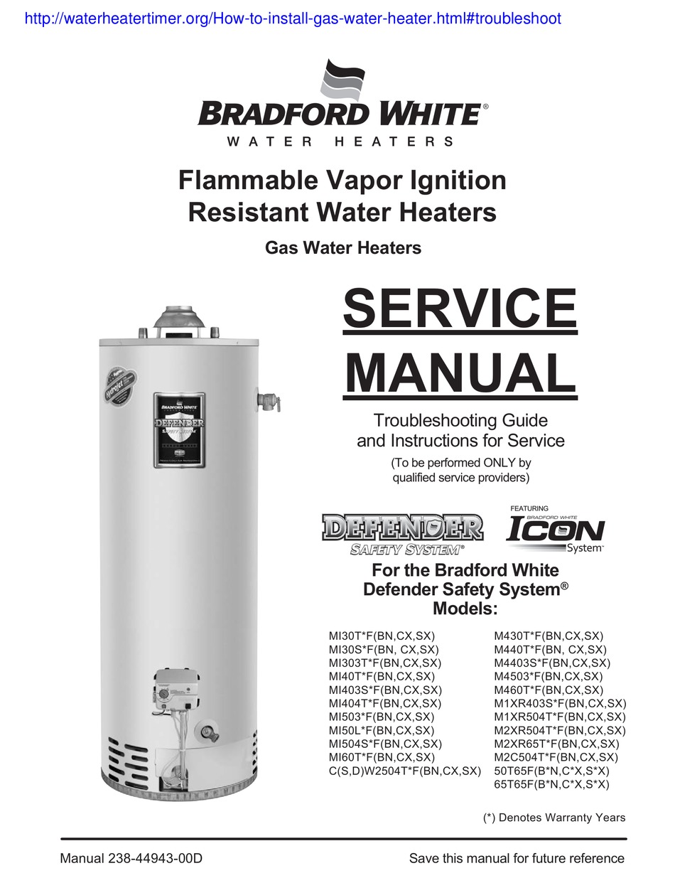 BRADFORD WHITE MI30T SERVICE MANUAL Pdf Download | ManualsLib  Bradford White Gas Power Vent Water Heater Wiring Diagram    ManualsLib