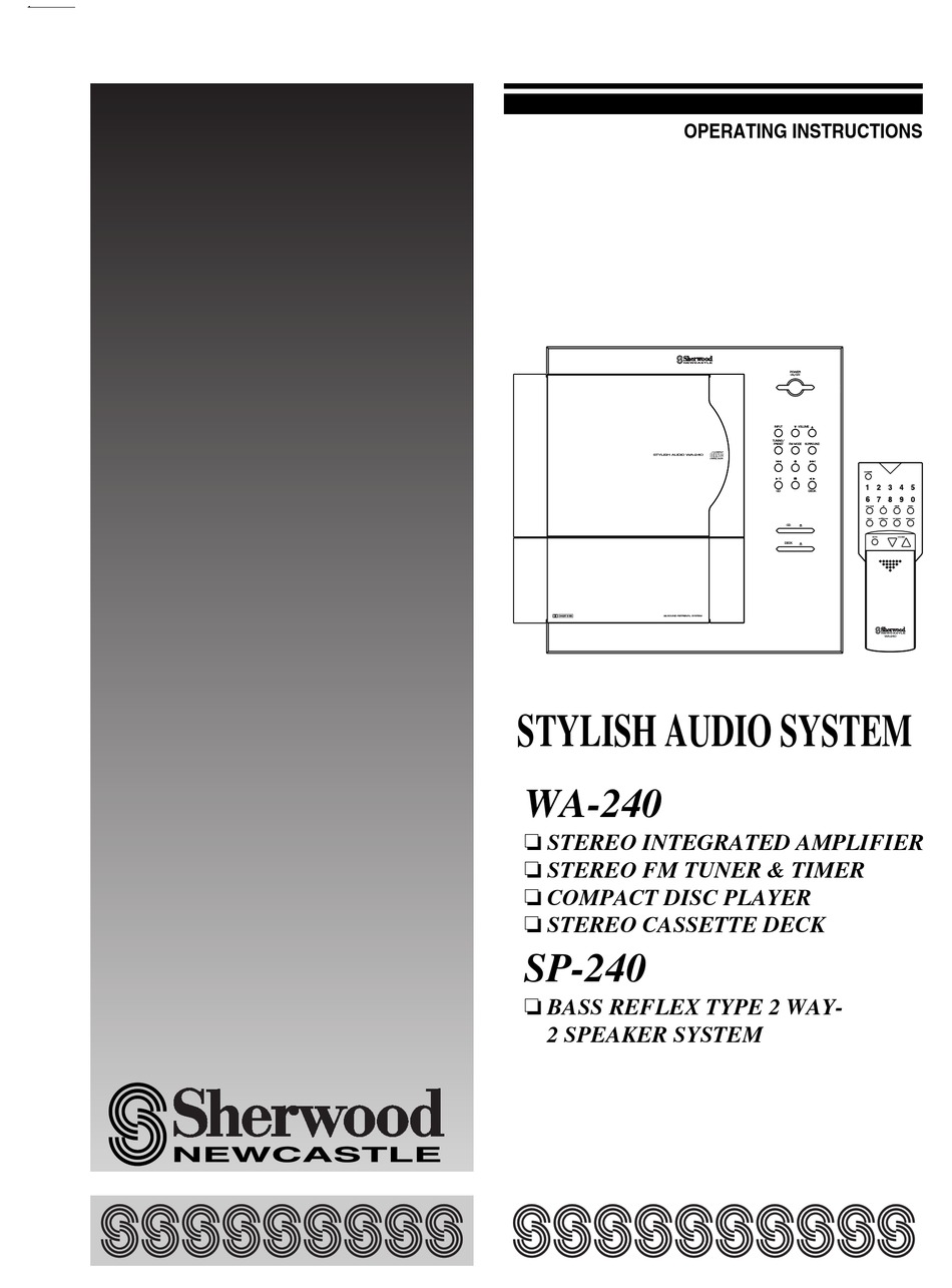 SHERWOOD WA240 OPERATING INSTRUCTIONS MANUAL Pdf Download ManualsLib