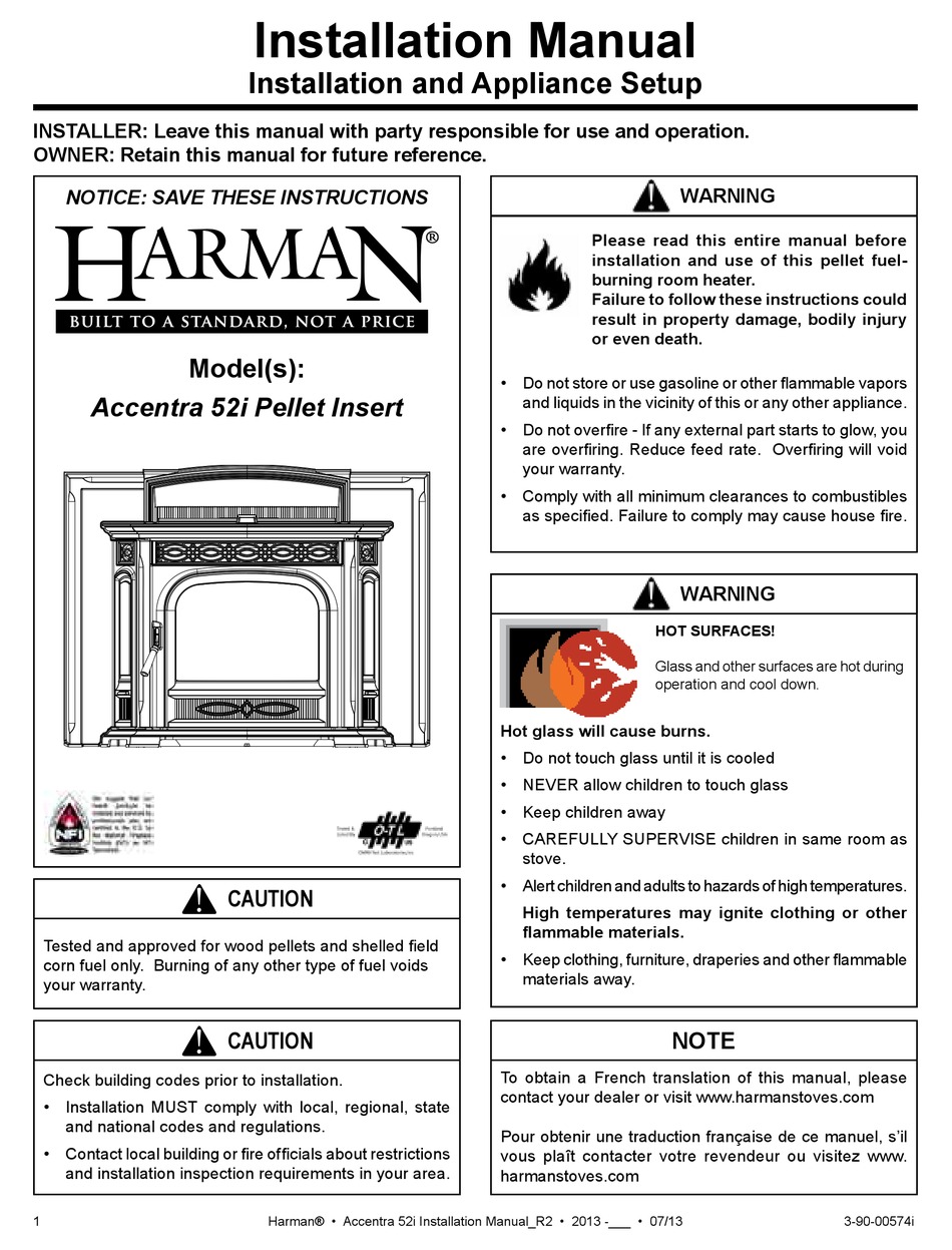 HARMAN ACCENTRA 52I INSTALLATION MANUAL Pdf Download ManualsLib