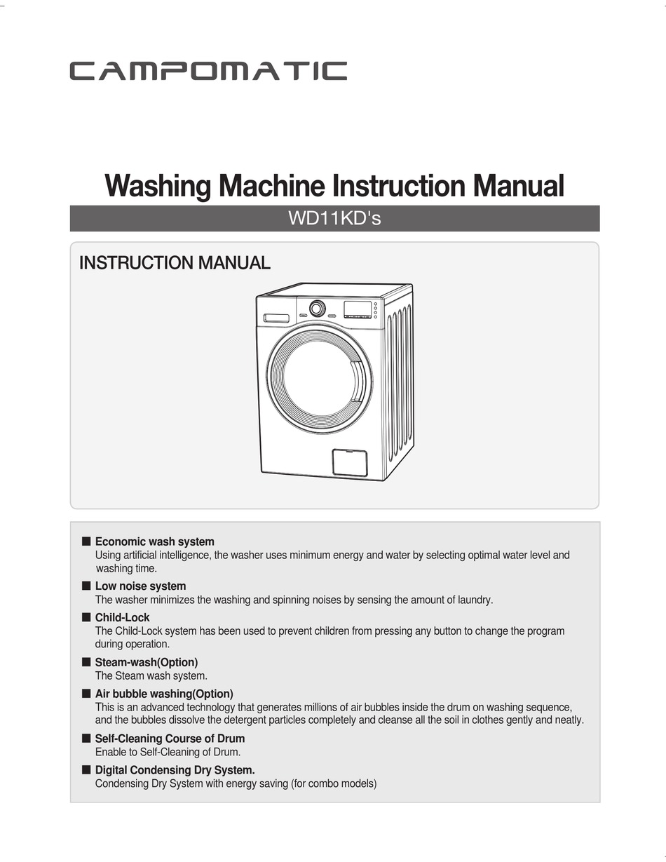 CAMPOMATIC WD11KD INSTRUCTION MANUAL Pdf Download ManualsLib