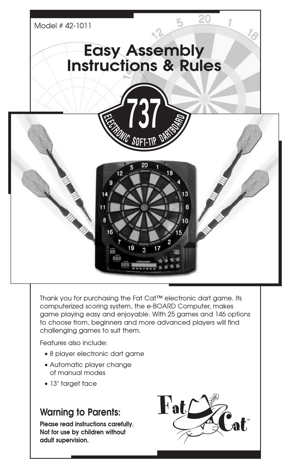 Fat cat dart sale board