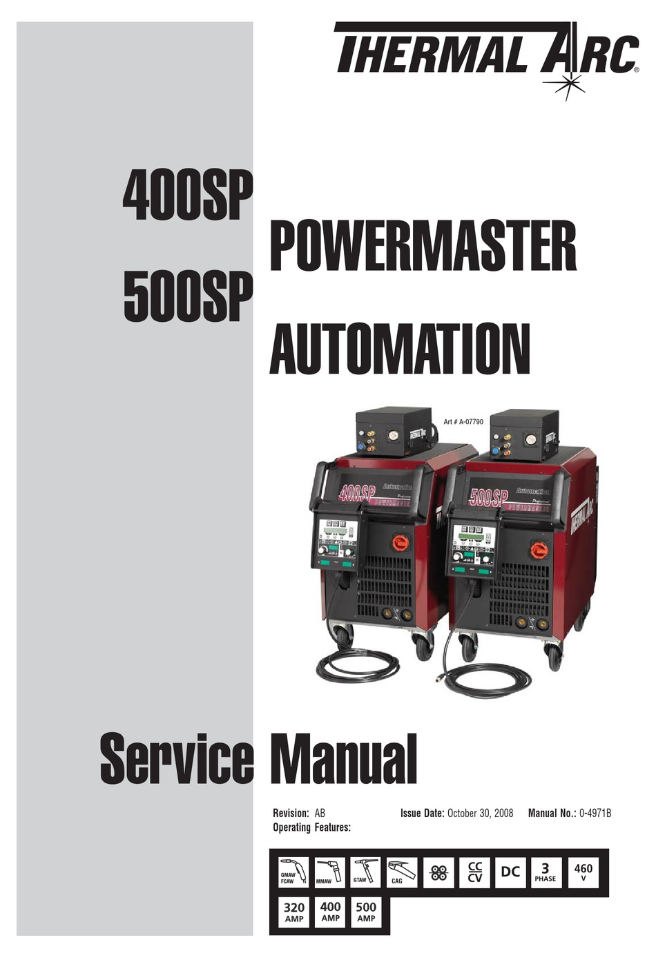 THERMAL ARC POWERMASTER 400SP AUTOMATION SERVICE MANUAL Pdf Download