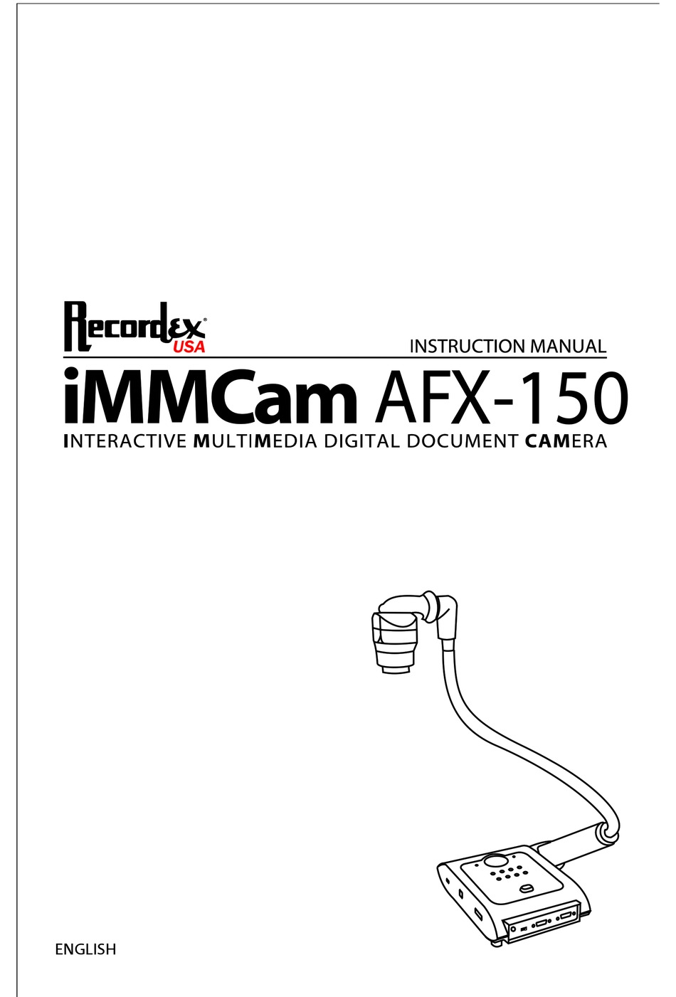 RECORDEX IMMCAM AFX150 INSTRUCTION MANUAL Pdf Download ManualsLib