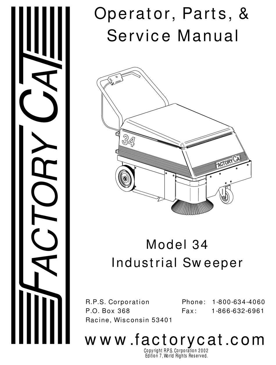 FACTORY CAT 34 OPERATOR, PARTS, & SERVICE MANUAL Pdf Download | ManualsLib