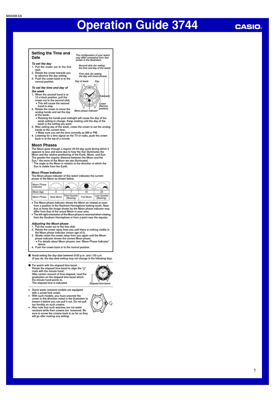 casio 5554 manual