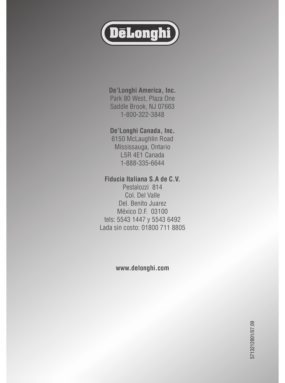 delonghi eco310 manual