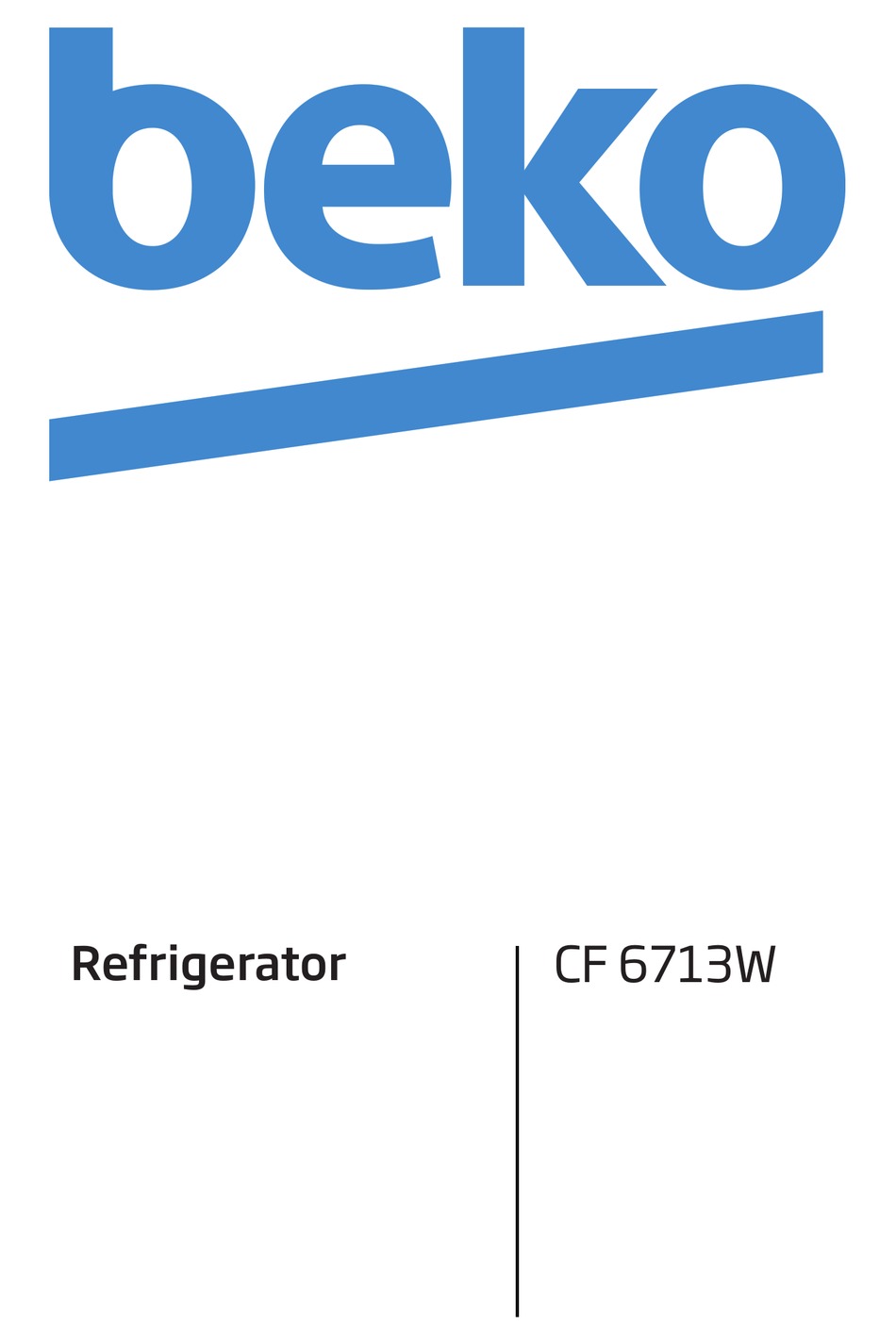 BEKO REFRIGERATOR USER MANUAL Pdf Download | ManualsLib