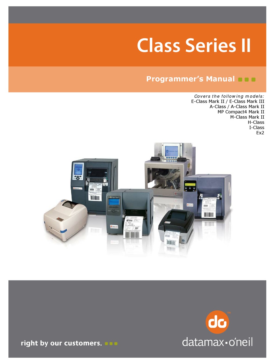 Datamax E Class Mark Ii Programmer S Manual Pdf Download Manualslib