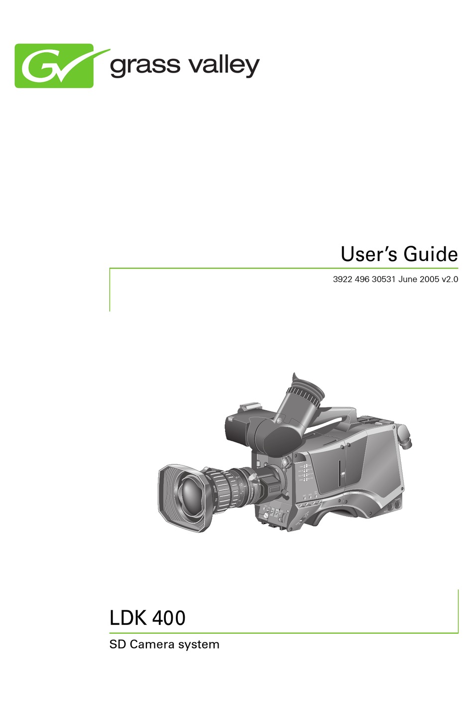 Grass Valley Ldk 400 User Manual Pdf Download Manualslib