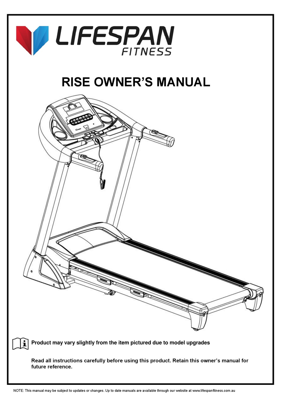 Lifespan treadmill online manual