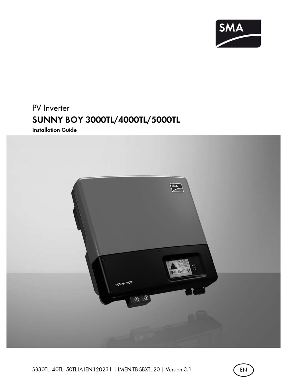 SMA SUNNY BOY 3000TL INSTALLATION MANUAL Pdf Download ManualsLib