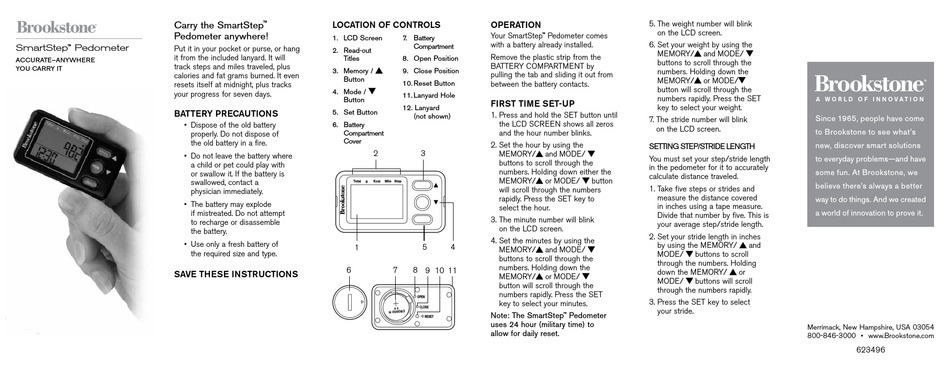 BROOKSTONE SMARTSTEP USER MANUAL Pdf Download ManualsLib